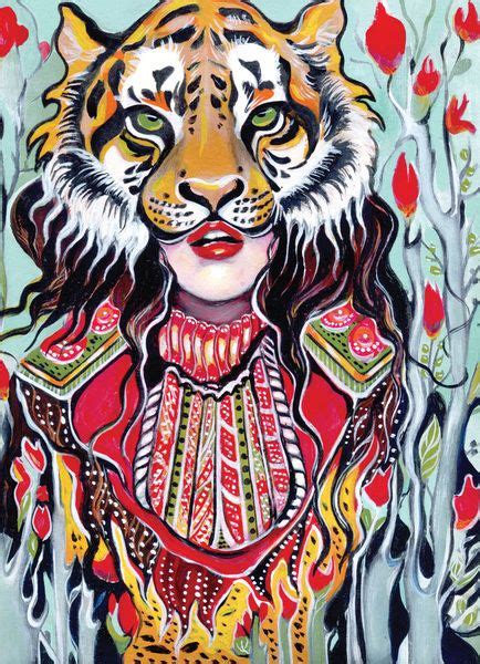 Tiger Woman Art Print By Felicia Atanasiu Society6 Tiger Art