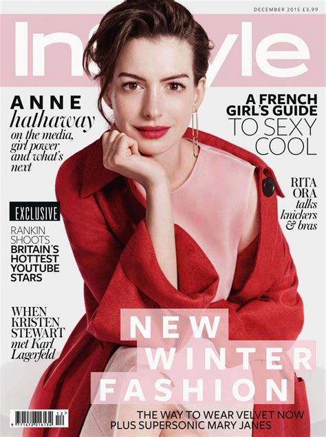 Anne Hathaway Instyle Magazine Uk December 2015 Issue • Celebmafia