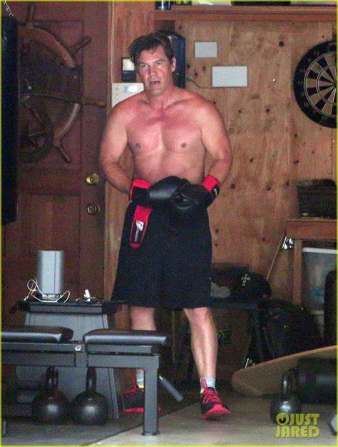 Josh Brolin Goes Shirtless During Boxing Workout In Santa Monica Photo