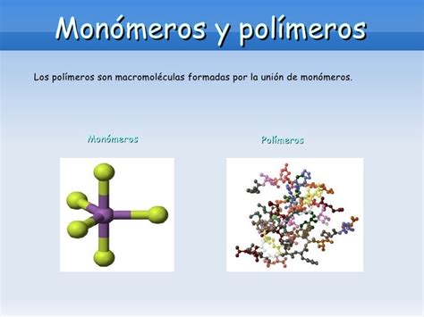 MacromolÉculaspolÍmeros Y MonÓmeros Slide Set