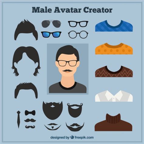 Male Avatar Creator Free Vectors Ui Download