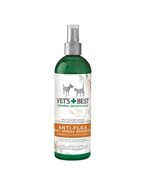 Vetsbest Natural Anti Flea Easy Spray Shampoo 16 Oz Zooandpet