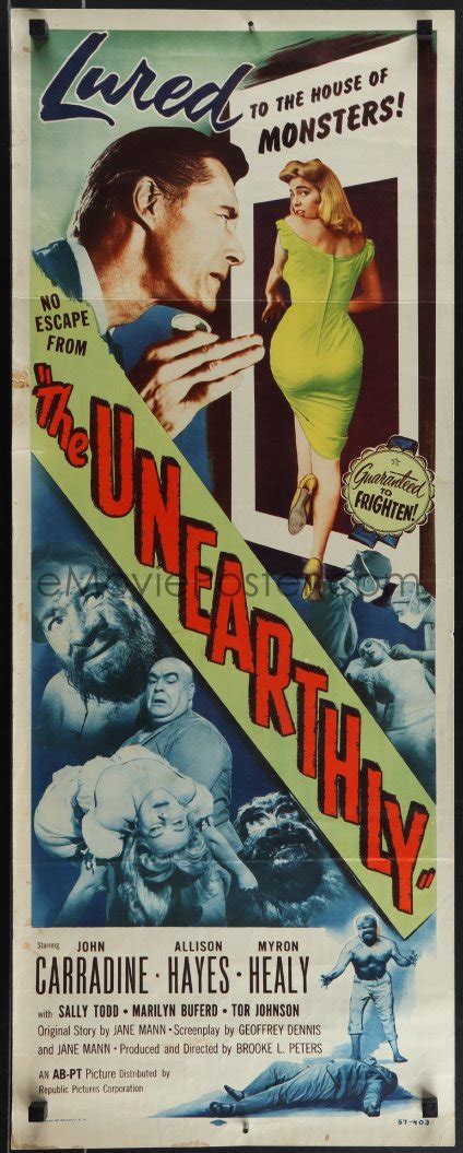 4r0516 unearthly insert 1957 john carradine and sexy sally todd lured to the