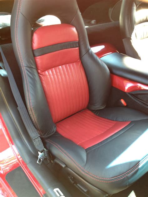 1997 2004 C5 Corvette Synthetic Leather Seat Covers Blackfirethorn