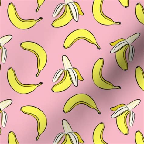 Bananas On Pink Spoonflower