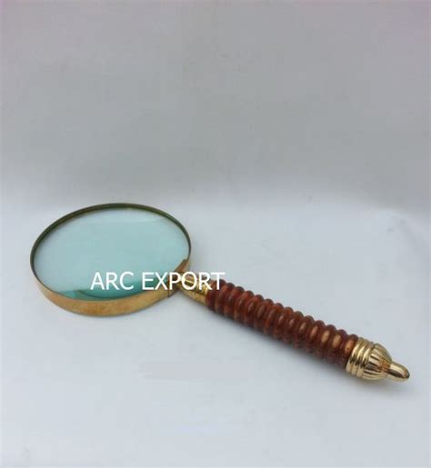 Golden Magnifying Glass Brown Corrugated Sizediameter 3 Inches Dia
