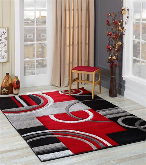 Buy Glory Rugs Area Rug Modern 8x10 Red Soft Hand Carved Contemporary