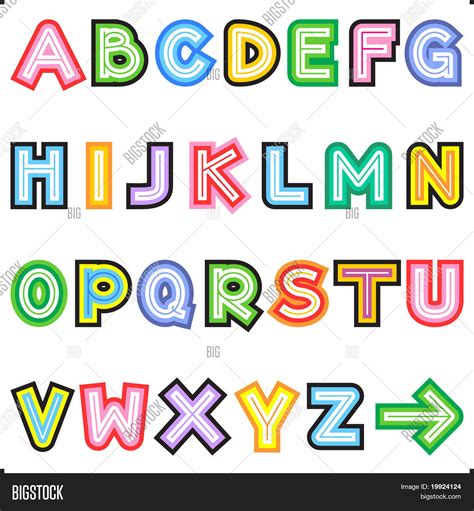 Striped Letters Vector And Photo Free Trial Bigstock