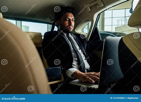 Rich Indian Businessman In Formal Wear Drive Car Stock Photo Image Of