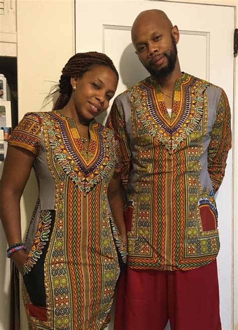 Matching Angelina couple's outfit. Dashiki dress and top. | African wear, African shirts ...