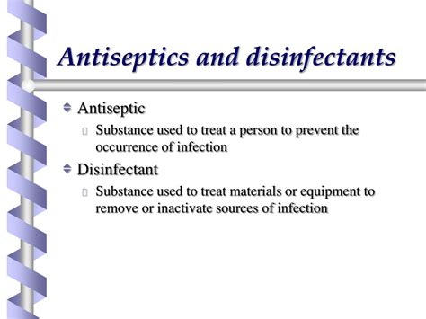 Ppt Antiseptics And Disinfectants Powerpoint Presentation Free