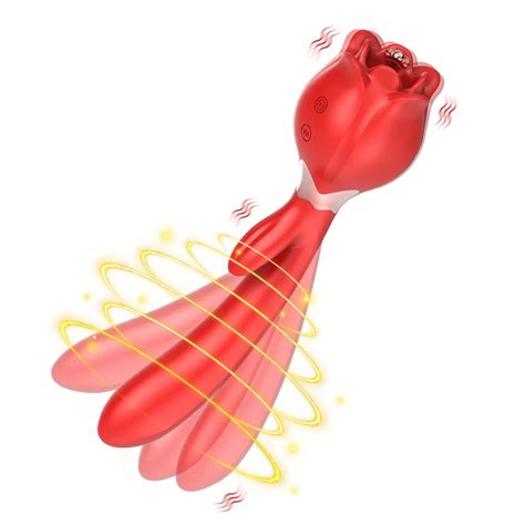 2 In 1 Double Head Powerful Rose Vibrator For Women G Spot Clitoris Stimulator Sex Machine For
