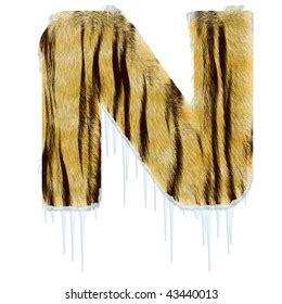 Frosty Letter Tiger Style Fur Alphabet Stock Photo Shutterstock