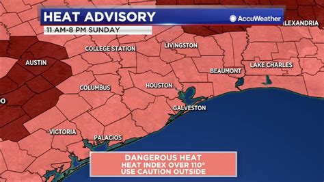 Houston Weather Heat Advisory In Effect For Sunday Abc13 Houston