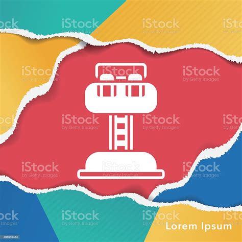 Amusement Park Drop Tower Icon Stock Illustration Download Image Now