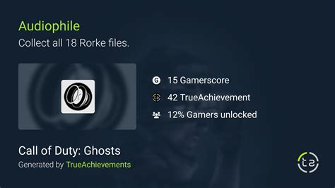 Audiophile Achievement In Call Of Duty Ghosts Xbox 360
