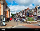 Rue commerçante de Stafford, Staffordshire, Angleterre, Royaume-Uni ...