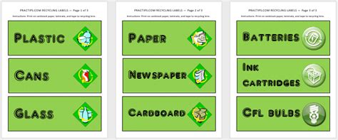 keep recycling organized with this free printable recycle