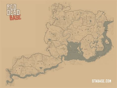 Red Dead Redemption 2 Map Full Official World Map Of