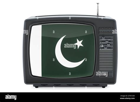 Pakistani Television Concept Tv Set With Flag Of Pakistan 3d