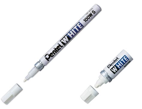 Pentel Permanent Marker White Fine Point 1 Pack 100w S Office Note