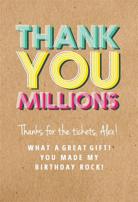 A Million Thanks Thank You Card Template Free Greetings Island