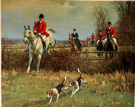 Over Field And Fence 1931 Original Vintage Print By John Sanderson