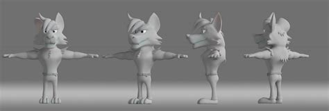 Cartoon Wolf 3d Model By Tingting