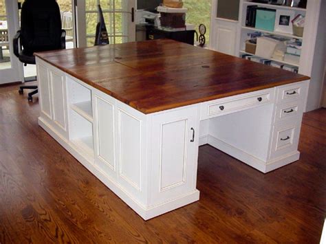 Double Sided Desk With Reclaimed Pine Top