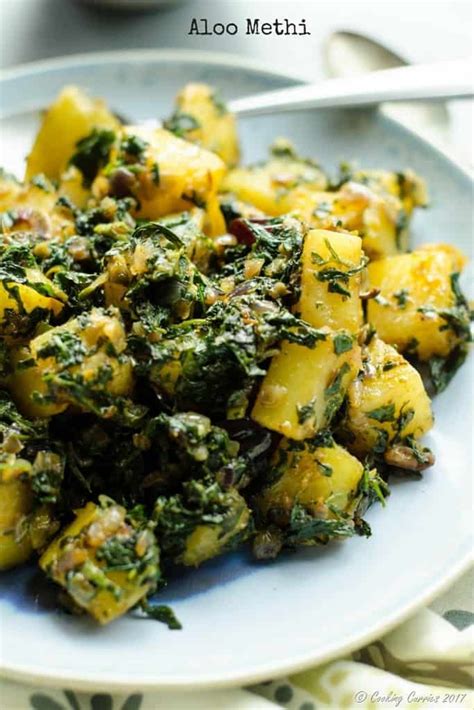 Aloo Methi Potatoes With Fenugreek Leaves Cooking Curries