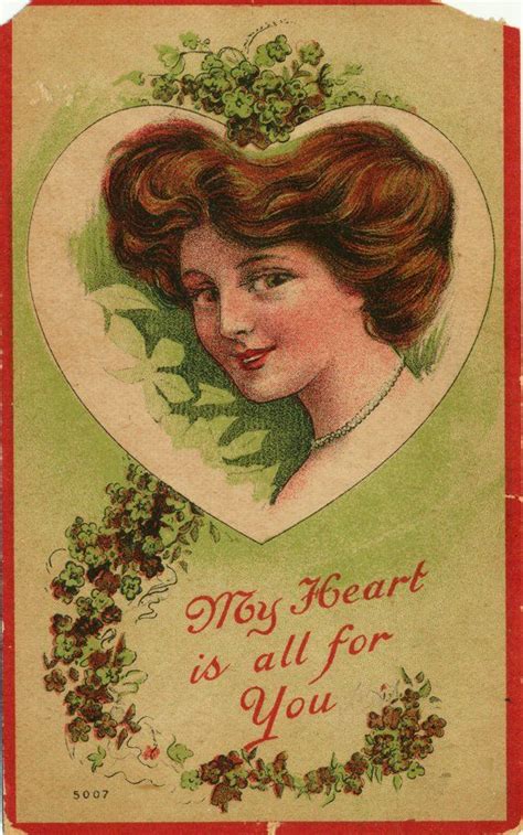 Antique 1910 Edwardian Valentine Postcard With Elegant And Beautiful