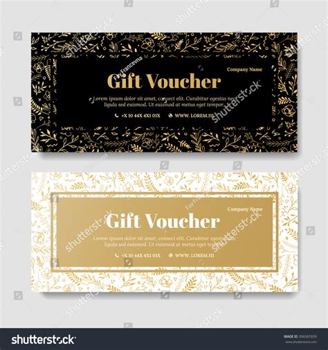 It's our commitment to you that we will exceed all your expectations. Gift Premium Voucher Coupon Template Golden Stock Vector ...