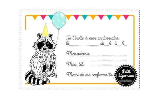 Carton invitation anniversaire licorne (8). Carte d'invitation anniversaire gratuite à imprimer pour ...