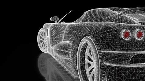 3d Car Concept Three Dimensional Grid Wallpaper 4k Hd Wallpapers Hd