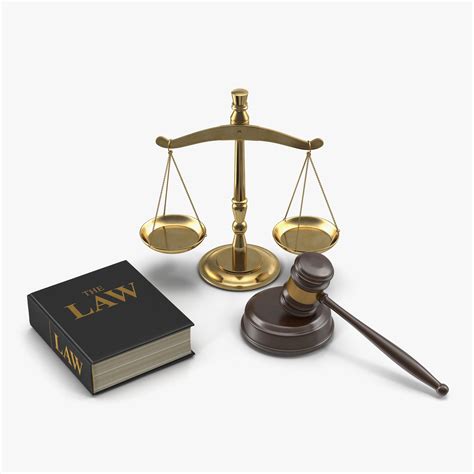 Legal Gavel Scales And Law Book 3d Model 49 3ds C4d Fbx Ma Obj