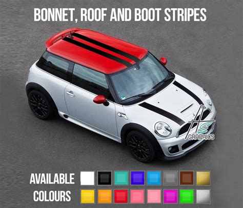 Mini Cooper Bonnet Stripes Stripes For Hood Roof And Boot Etsy