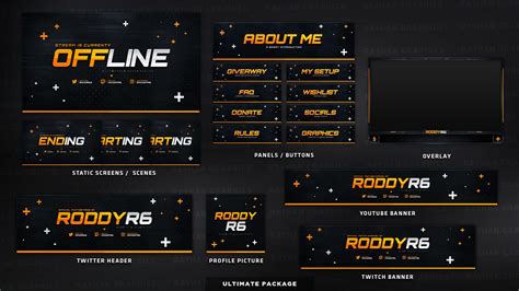 Rayhangraphics I Will Design A Twitch Overlay Screens Panels And