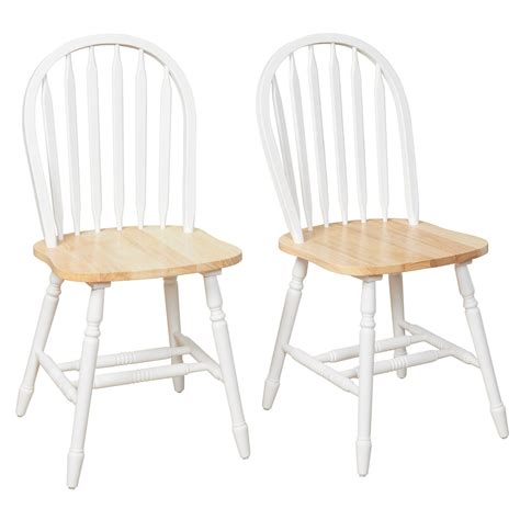 Set Of 2 Carolina Windsor Dining Chairs Whitenatural Buylateral
