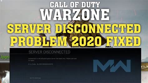 Call Of Duty Warzone Server Disconnected Fix 2020 Youtube
