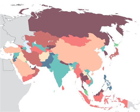 Mapa Geográfico De Asia Pdf Png Imprimir Dibujar Y Pintar