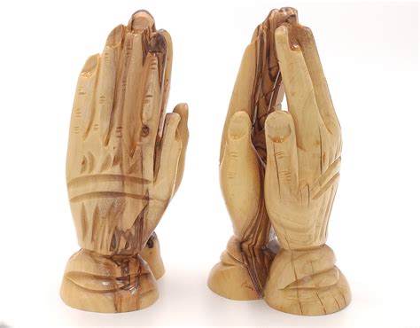 Praying Hands Sculpture Olive Wood Carving Holy Land Bethlehem Etsy