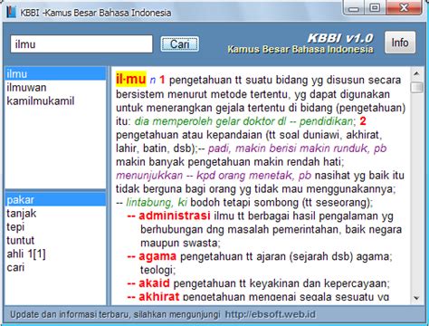 Kbbi Kamus Besar Bahasa Indonesia Offline Gratis Ebsoft