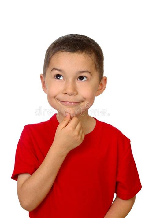 Seven Years Old Old Boys Looking Up Royalty Free Stock Photos Stock