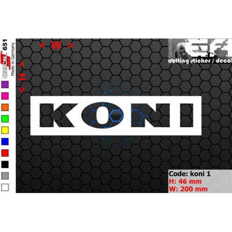 Jual Ea Cutting Sticker Decal Code Koni 1 Sponsor Logo Shopee