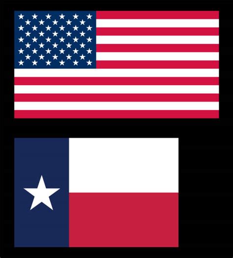 Texas Flag American Flag Illustrations Royalty Free Vector Graphics
