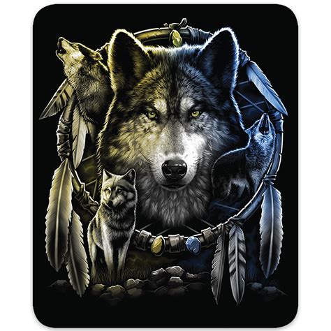 Wolf Dream Catcher Faux Fur Blanket Survival And Camping