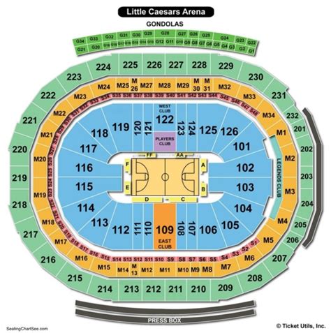 Little Caesars Arena Seating Chart Seating Charts Tickets Stadium