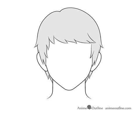 How To Draw Anime Male Hair Step By Step Animeoutline Manga Hair