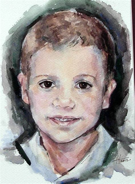 Custom Childrens Portrait Original Watercolor Painting 8x10 11x14