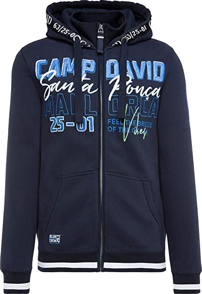 Camp David Herren Sweatjacke Mit Kapuze Und Logo Artworks Amazonde